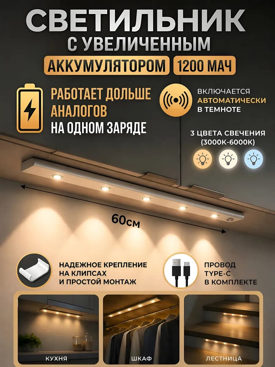 Подсветка на кухню с датчиком движения