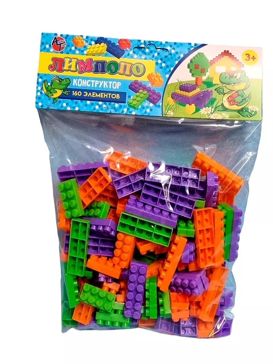 Детский развивающий конструктор 160 дет - фото 1