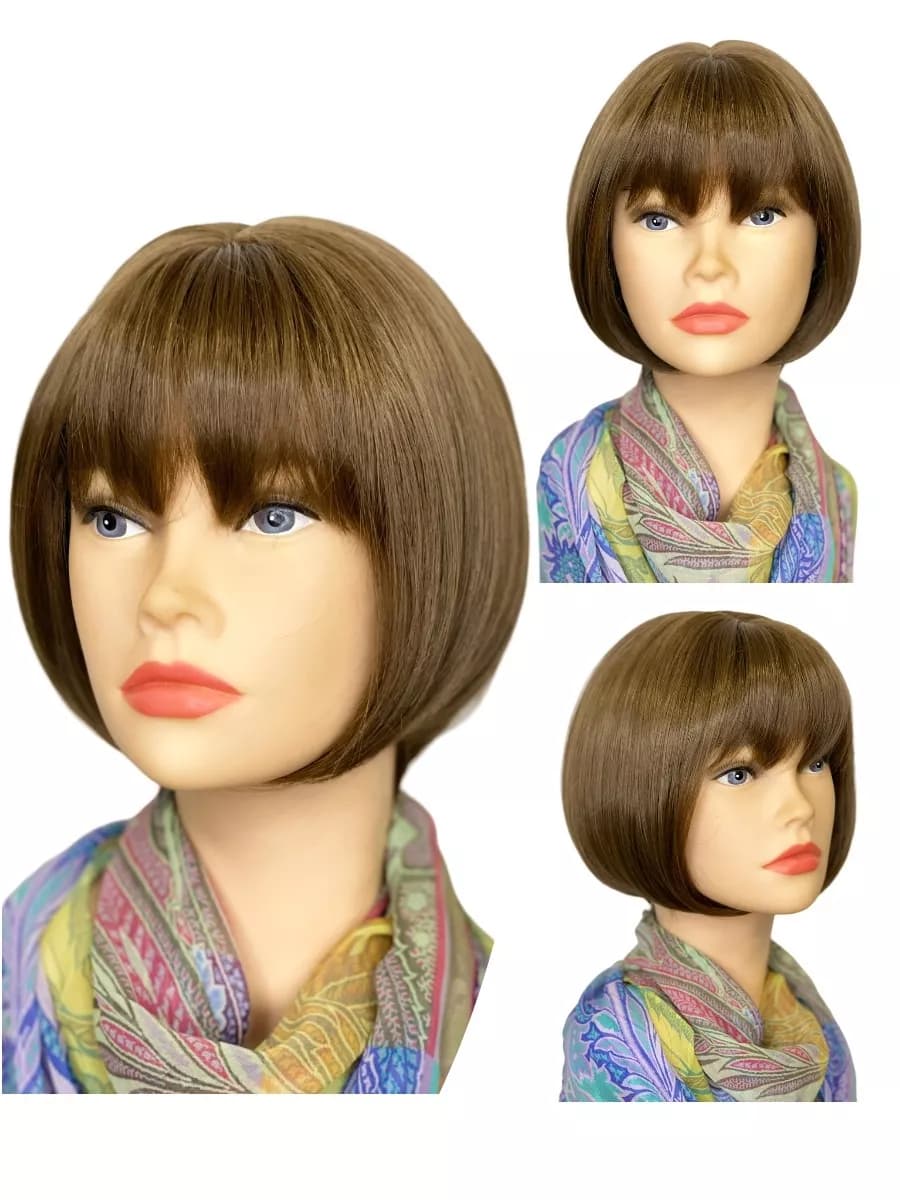 Парик каре с челкой короткий