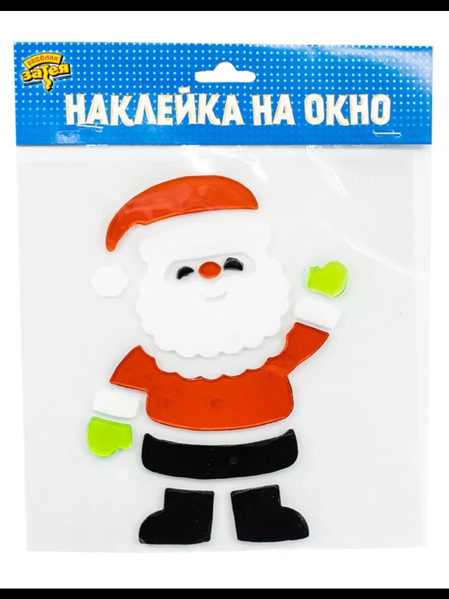 Наклейка гелевая на окно Дед Мороз