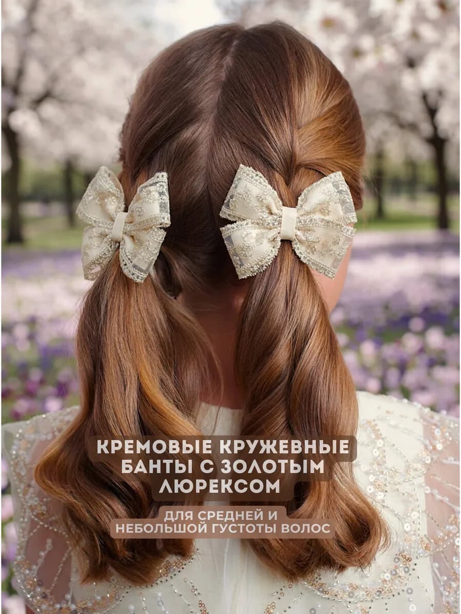 Бантики для волос новогодние