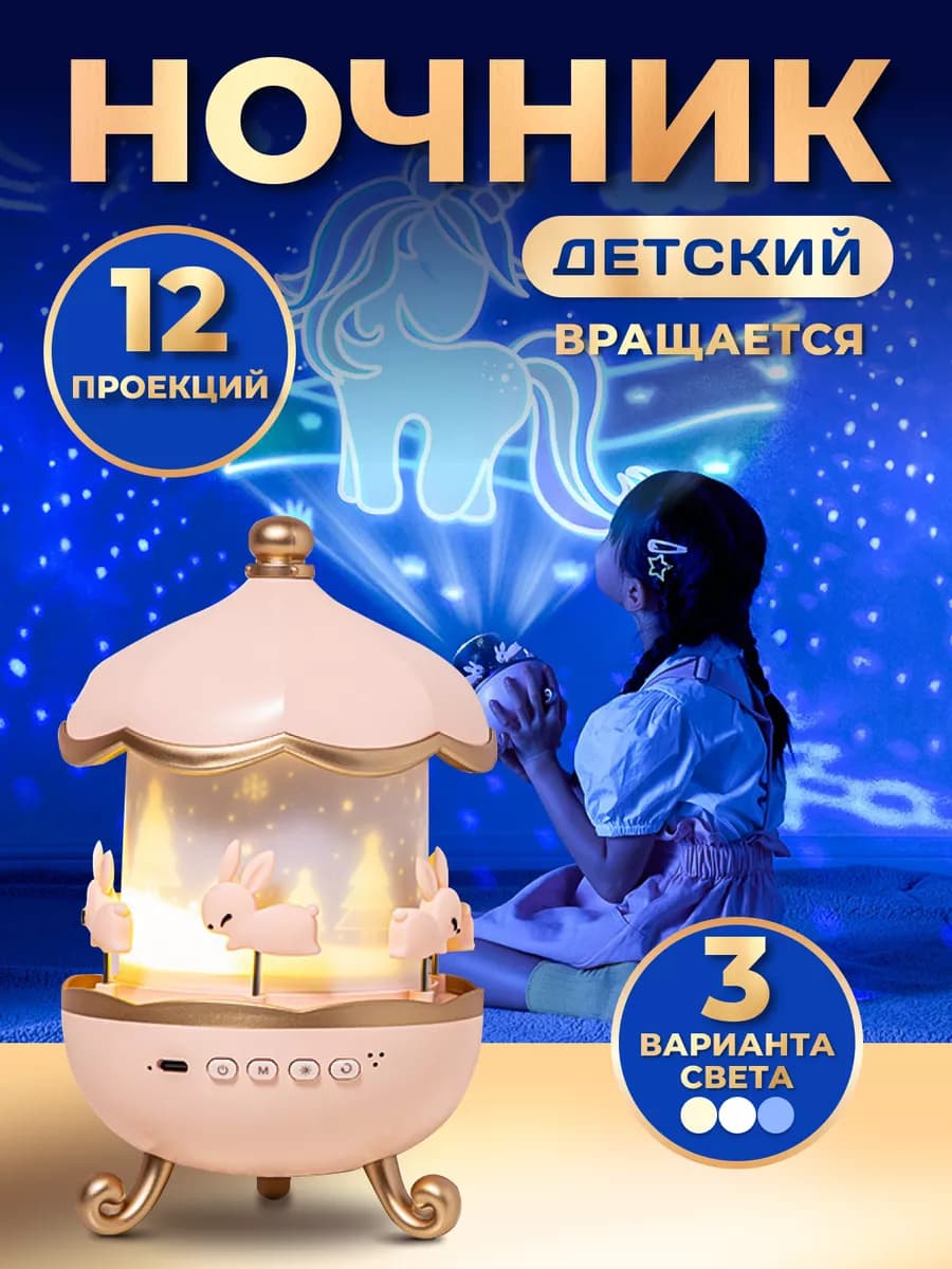 Ночник проектор космос в детскую