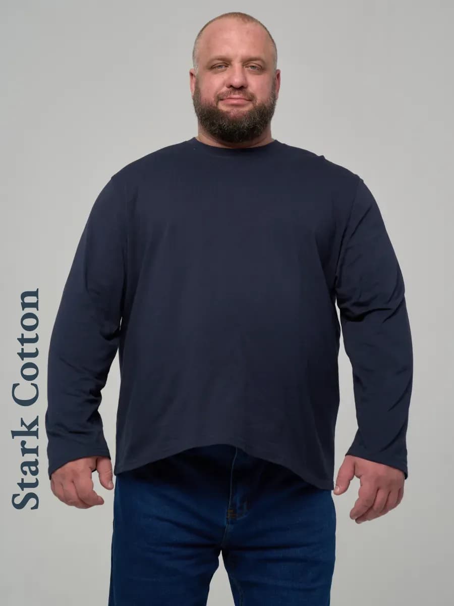 Лонгслив больших размеров с длинным рукавом