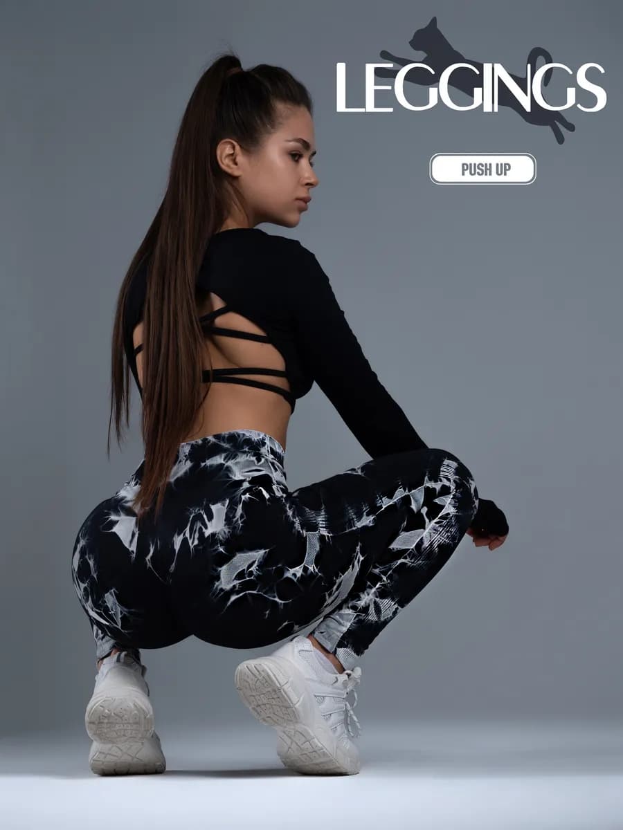 Леггинсы спортивные для фитнеса и йоги push-up
