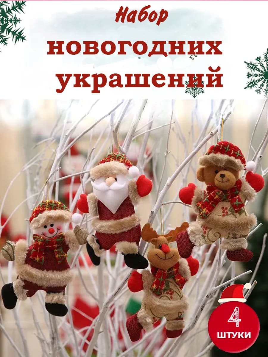 Новогодние украшения на елку символы нового года 2026