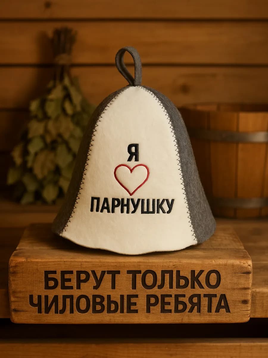 Шапка для Бани Я Люблю Парнушку