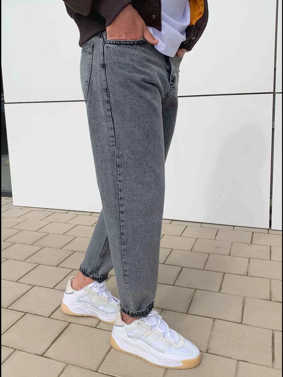 Джинсы бананы широкие