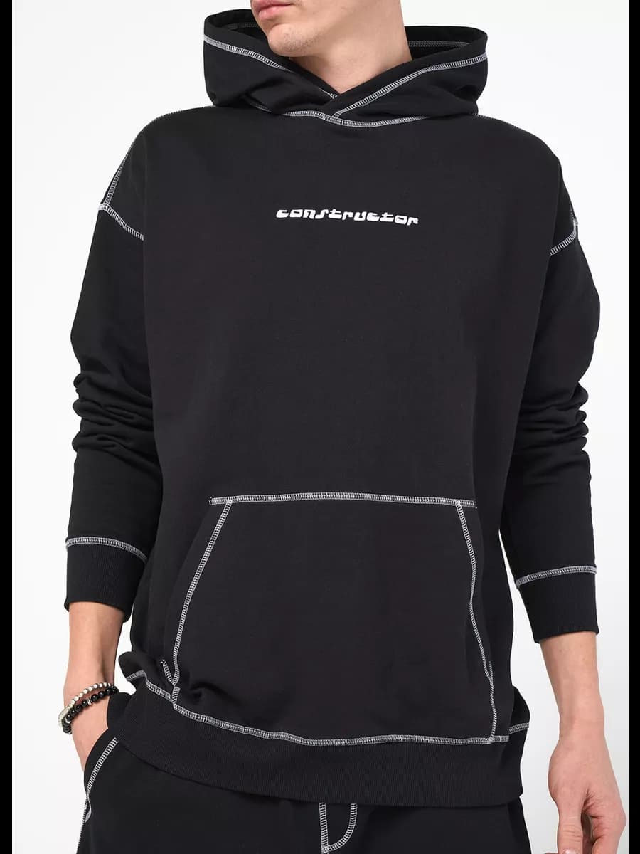 Толстовка оверсайз с принтом - фото 1