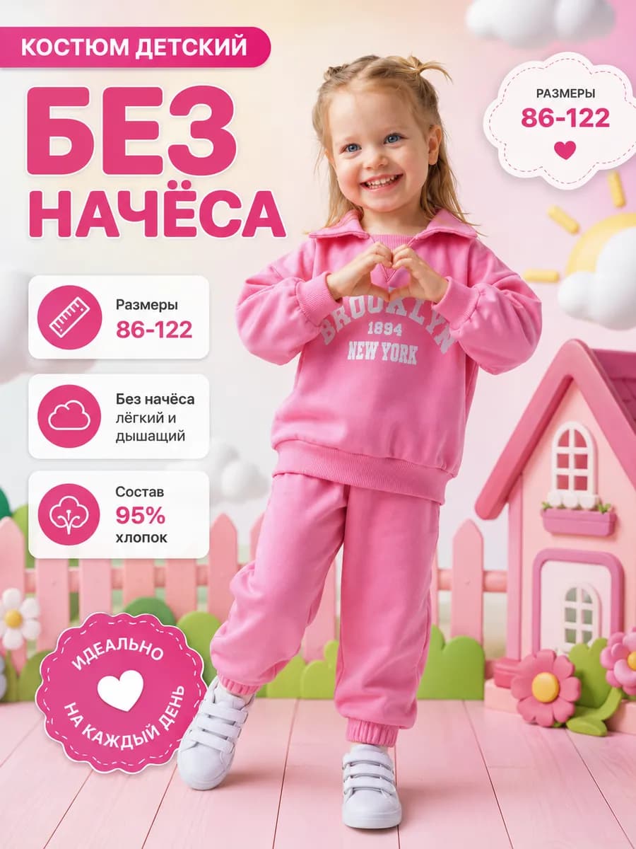 Костюм спортивный для девочки без начеса