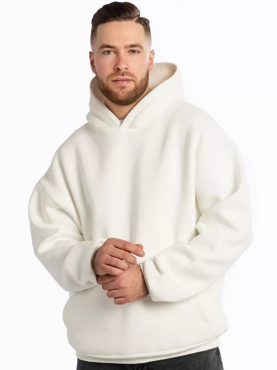 Худи оверсайз с капюшоном и начесом