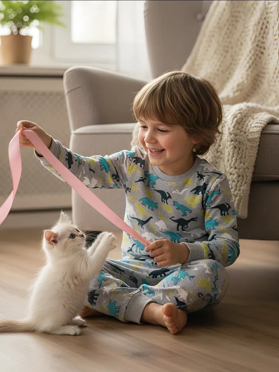 Пижама детская костюм домашний со штанами и кофтой