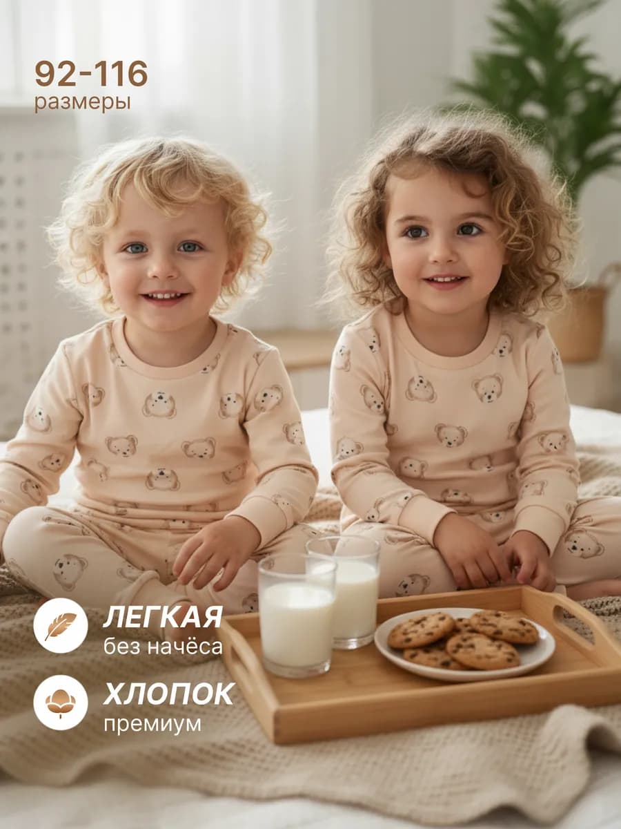 Пижама детская домашний костюм со штанами