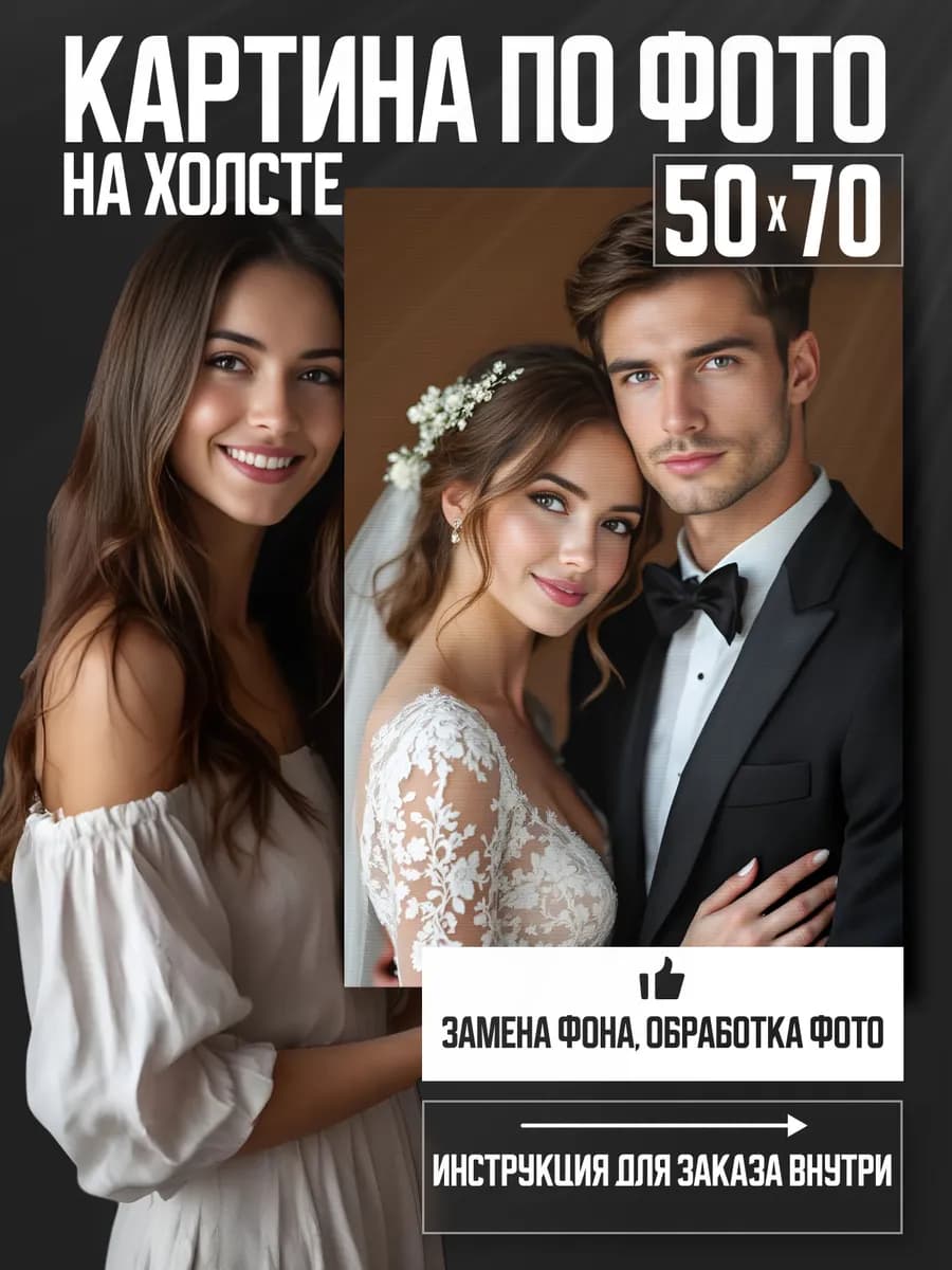Картина по фото на холсте 50х70 см