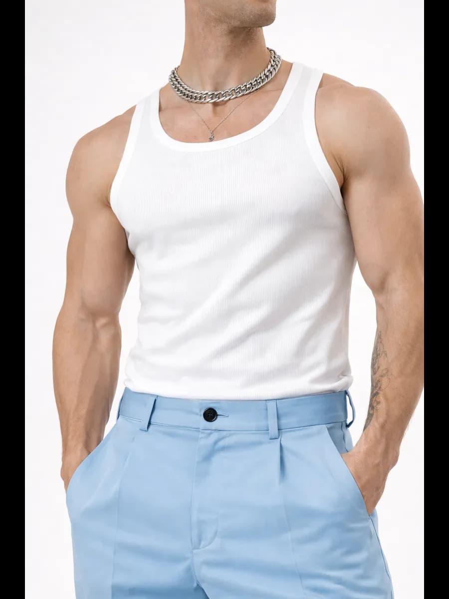 Майка мужская бельевая больших размеров хлопок