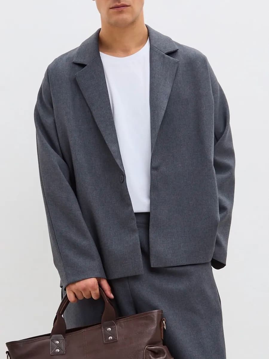 Пиджак оверсайз под джинсы повседневный классический - фото 1