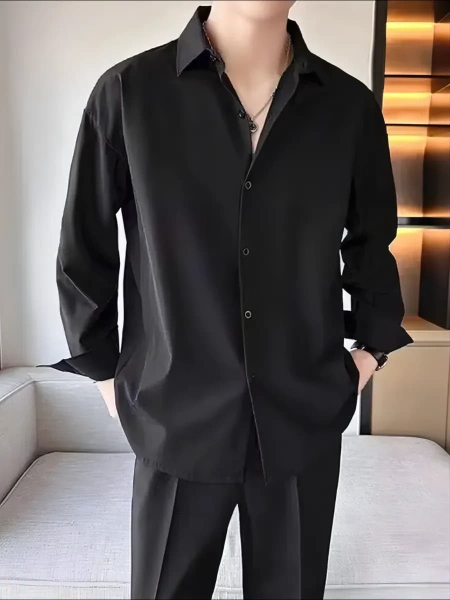 Рубашка оверсайз офисная и школьная - фото 1