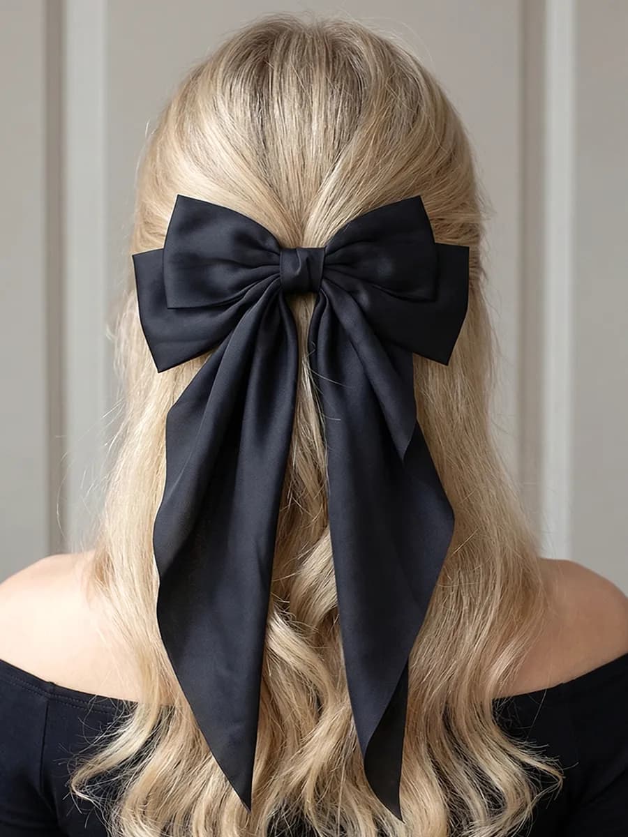 Большой бант для волос на заколке y2k coquette - фото 1