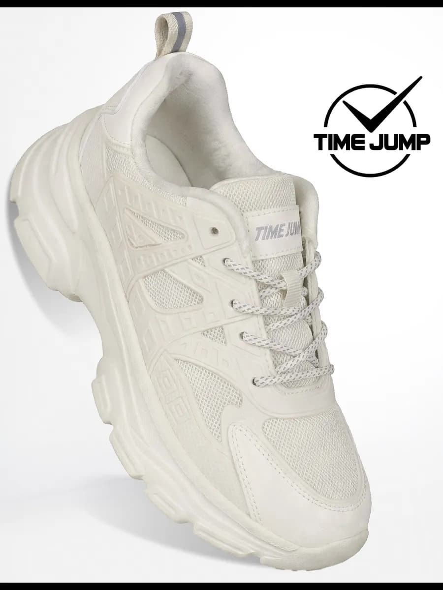 Кроссовки женские на высокой подошве бежевые дышащие