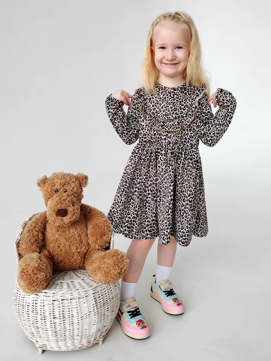 Платье с широкой юбкой из 100% хлопка