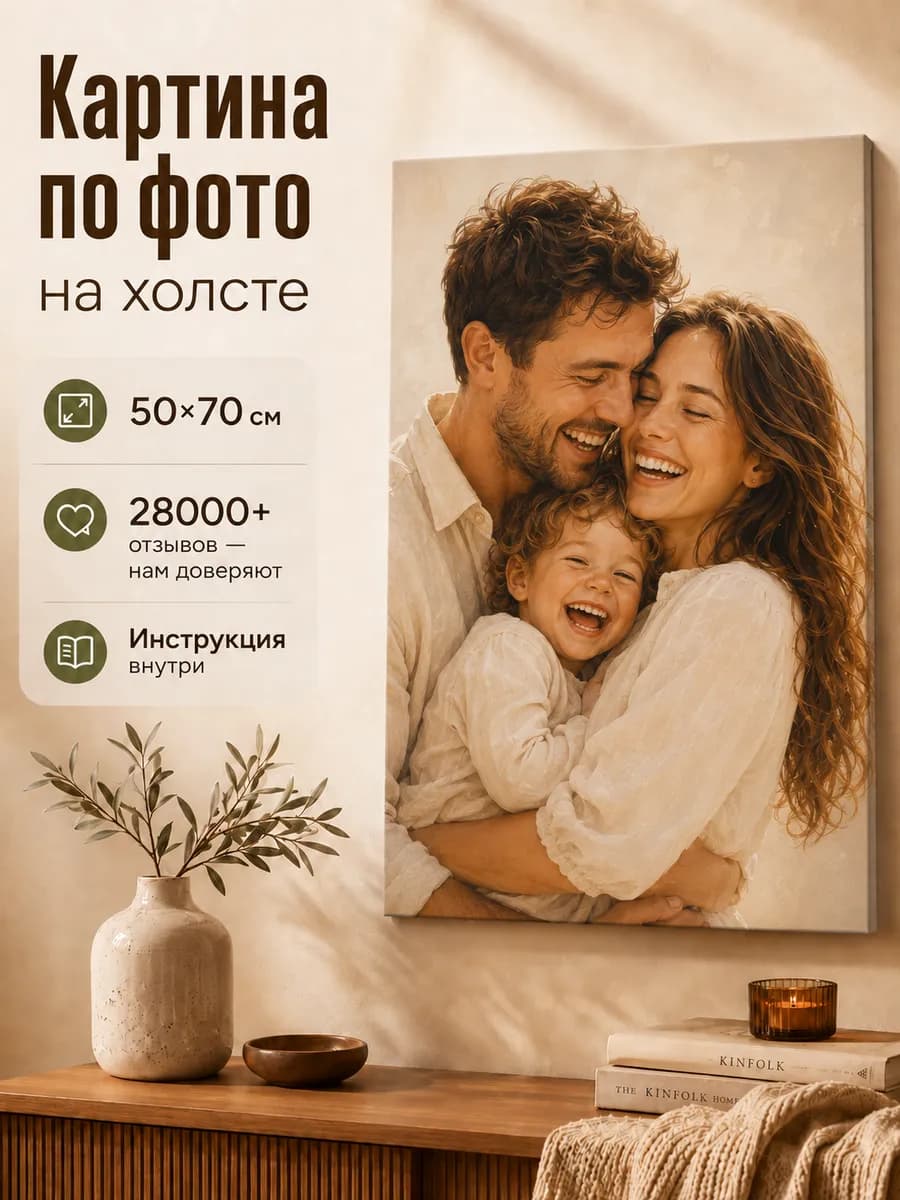 Фото на холсте 50x70 см