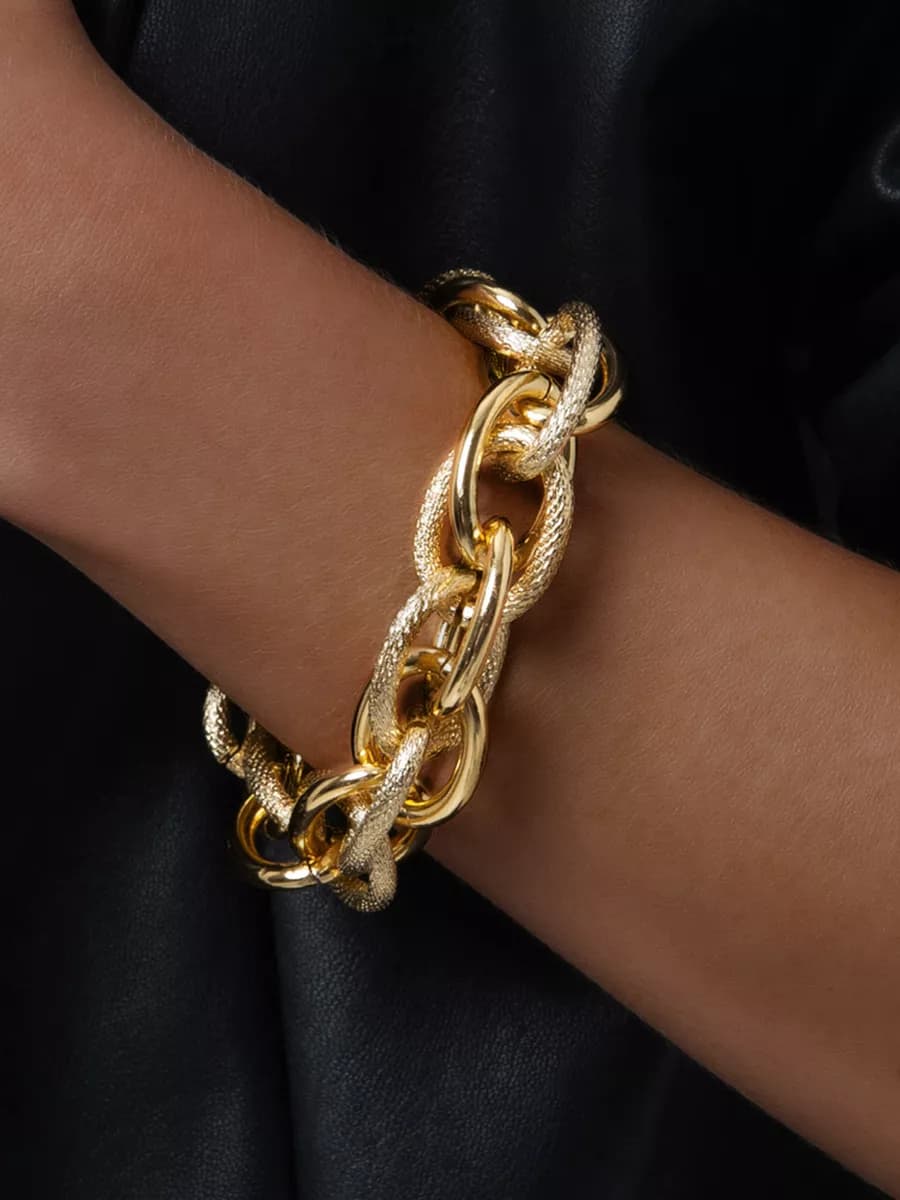 Браслет на руку широкий цепочка - фото 1