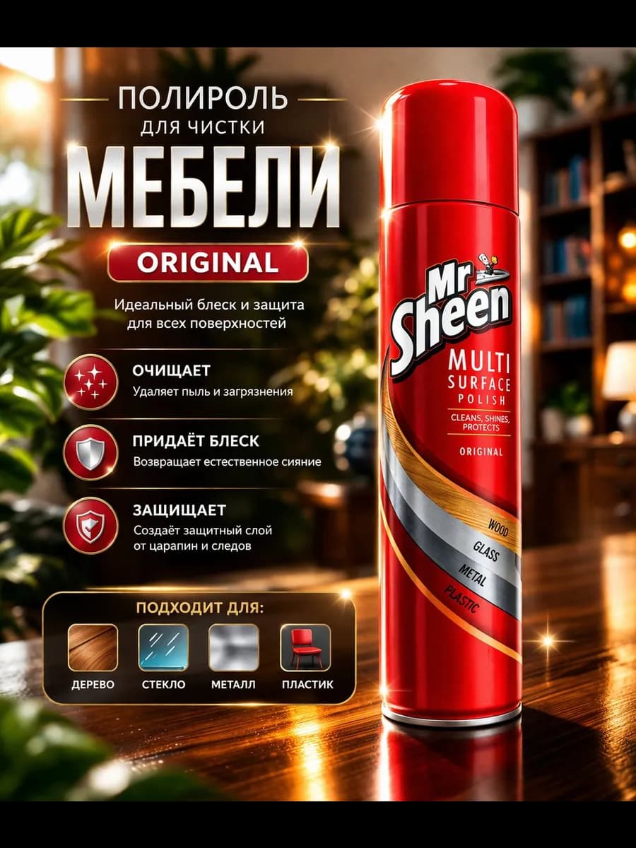 Полироль для чистки мебели Original