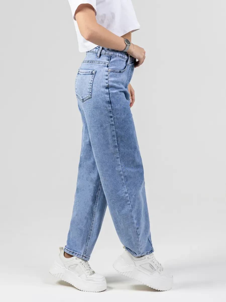 Джинсы бананы широкие