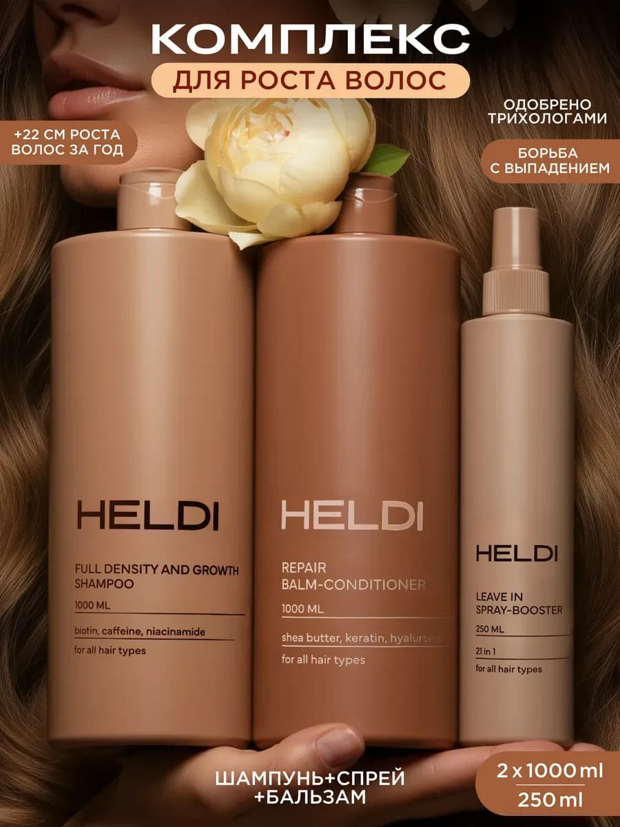 Шампунь бальзам спрей термозащита для роста волос