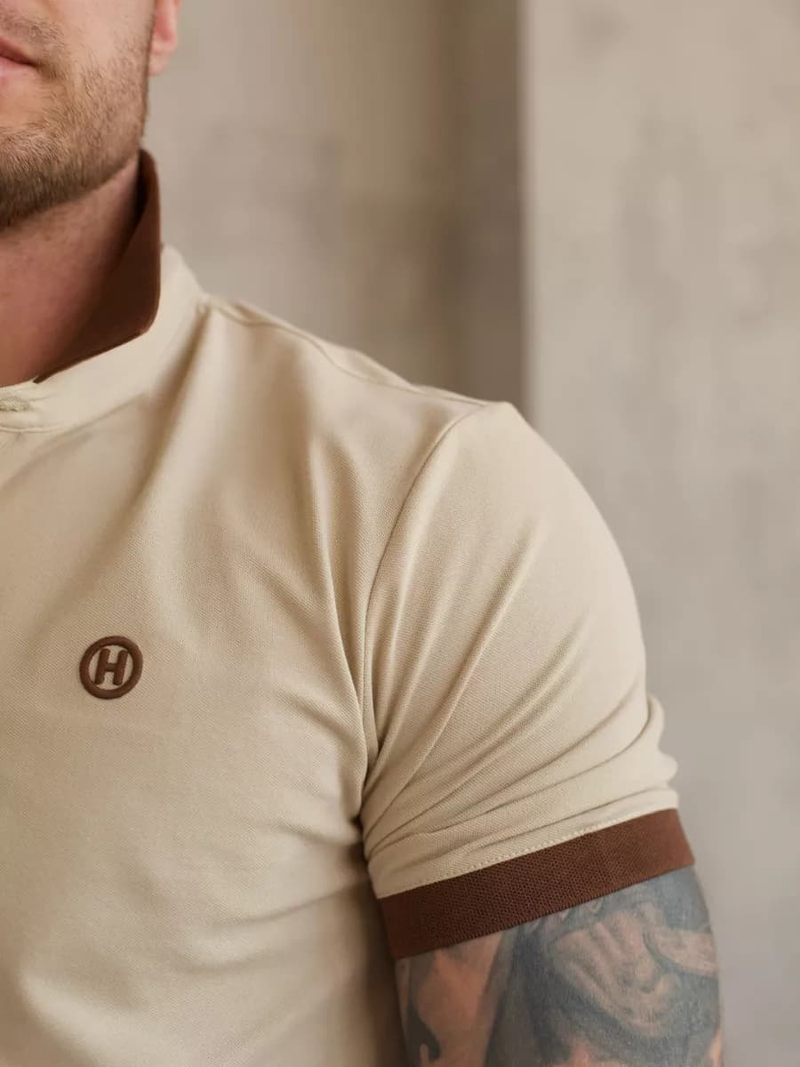 Футболка поло мужская с коротким рукавом с воротником - фото 1