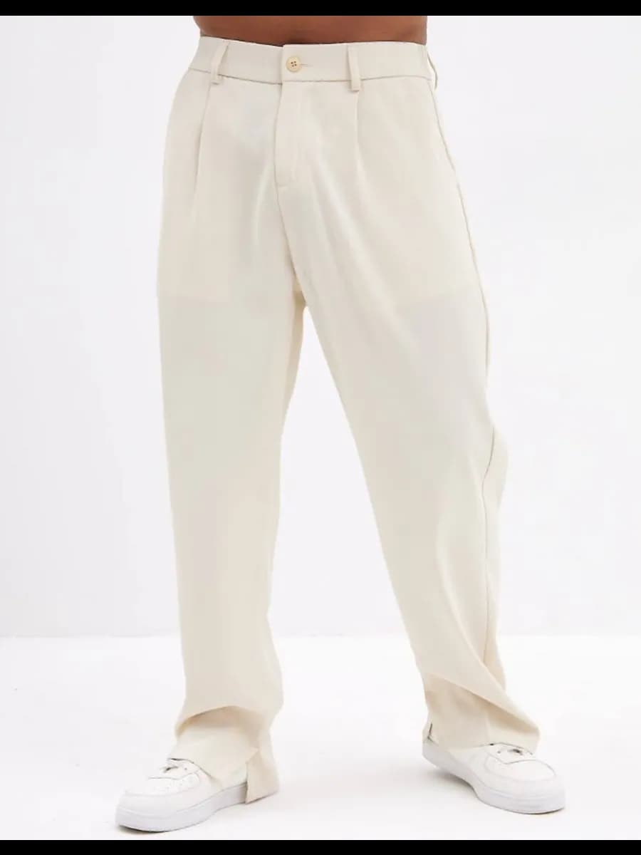 Брюки широкие классические на резинке