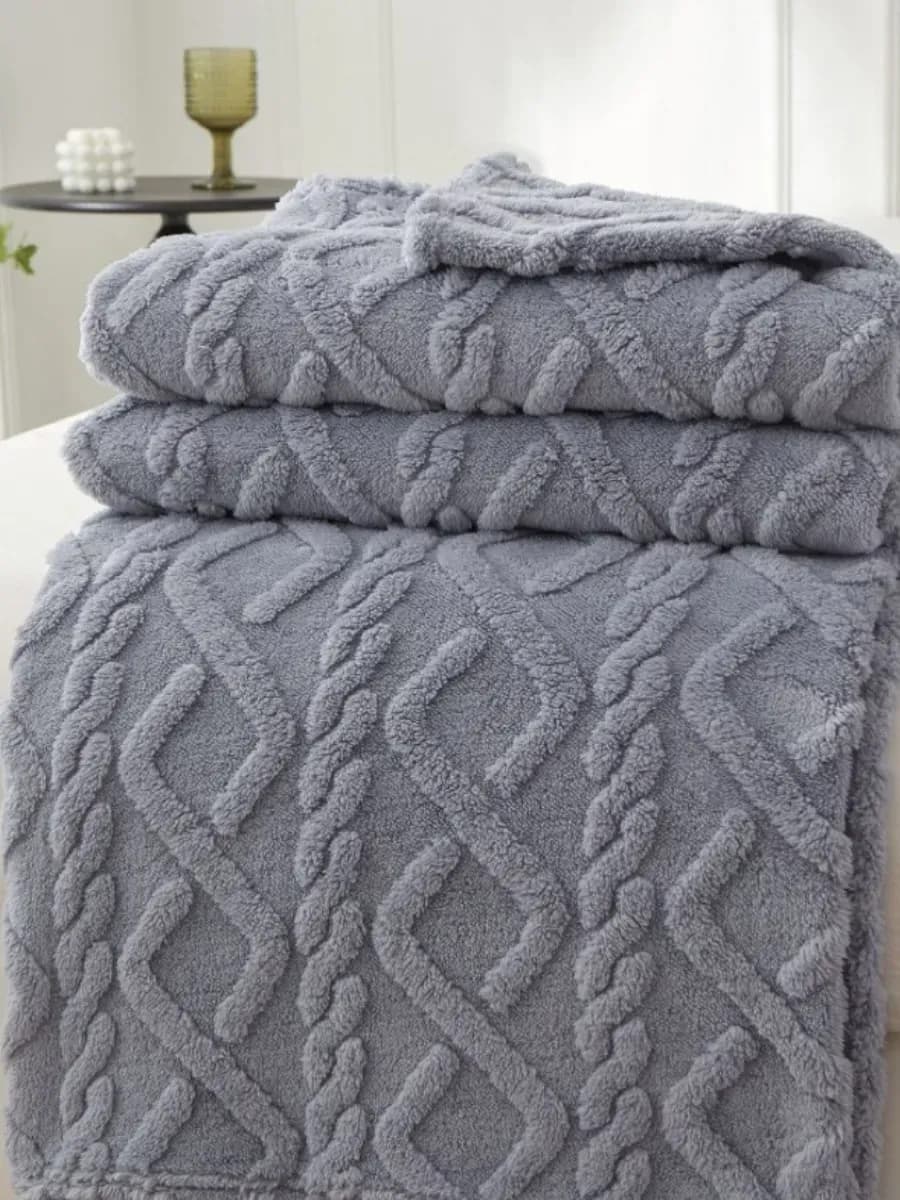 Плед 200х220 на диван кровать велсофт - фото 1