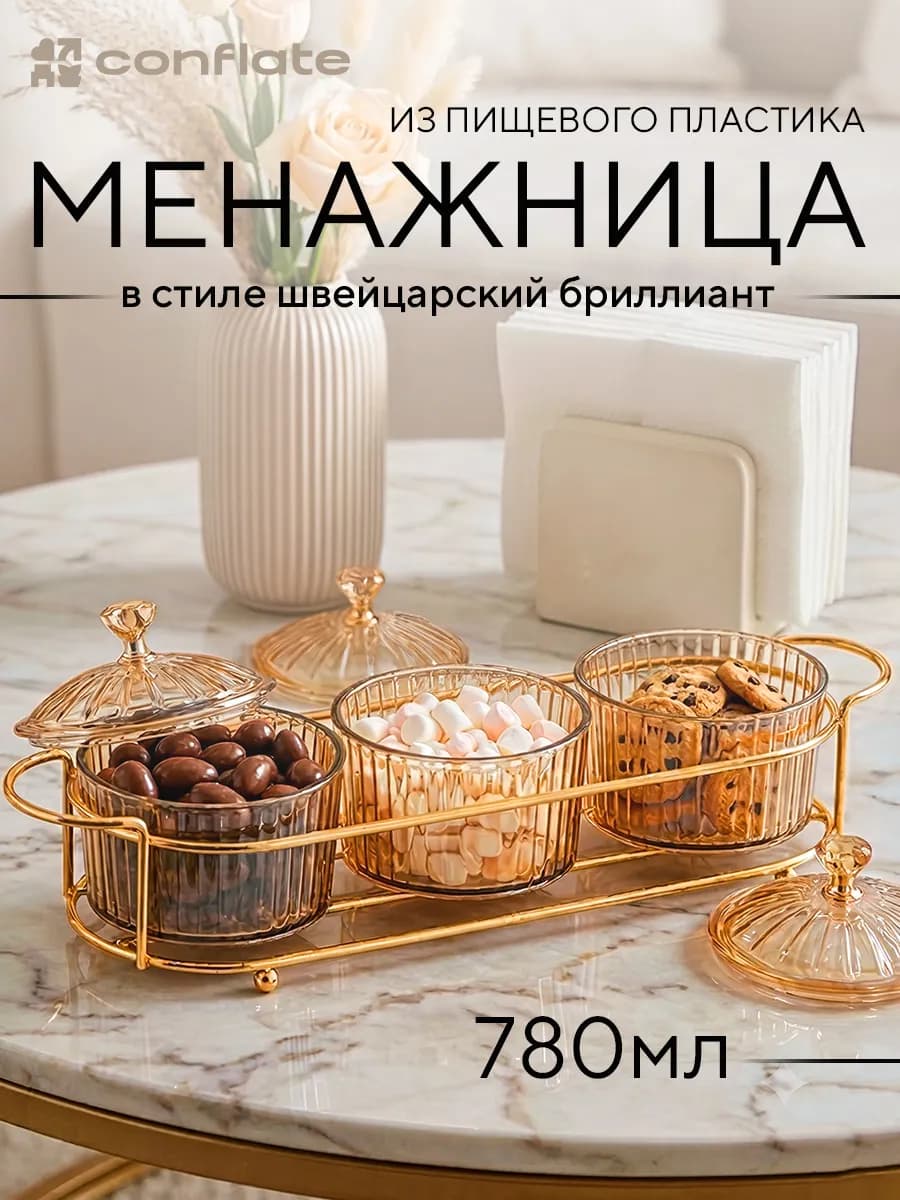 Менажница с крышкой для сервировки стола