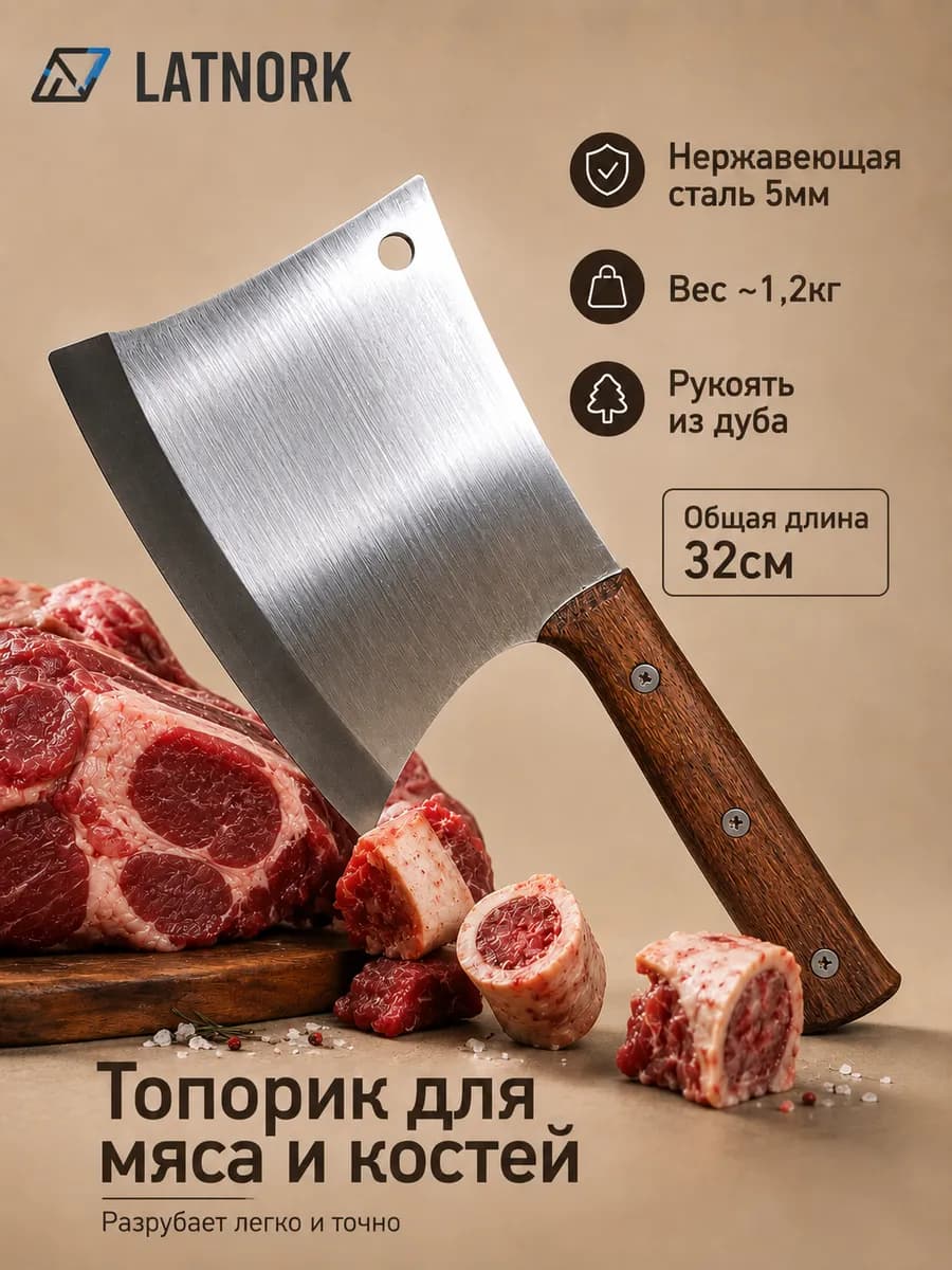 Топорик кухонный для мяса и костей