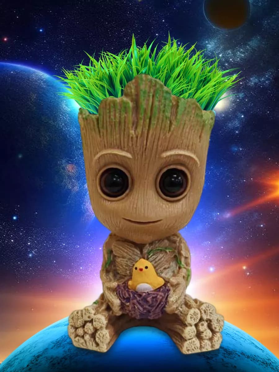 кашпо горшок для цветов ваза Грут марвел органайзер