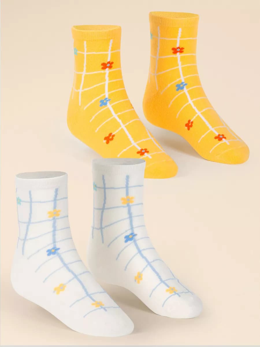 Носки детские с принтом летние набор