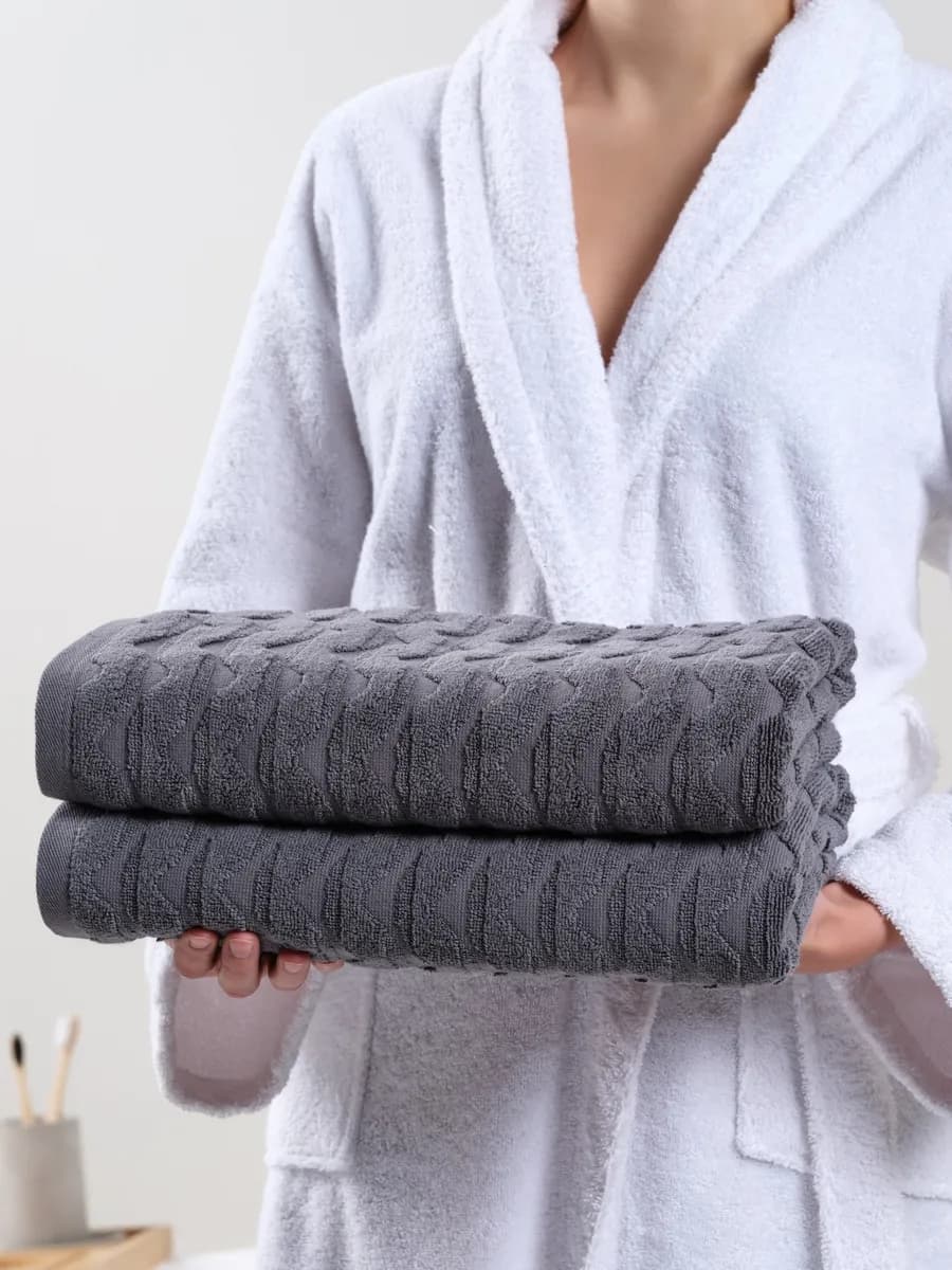 Полотенце банное махровое набор 2 шт