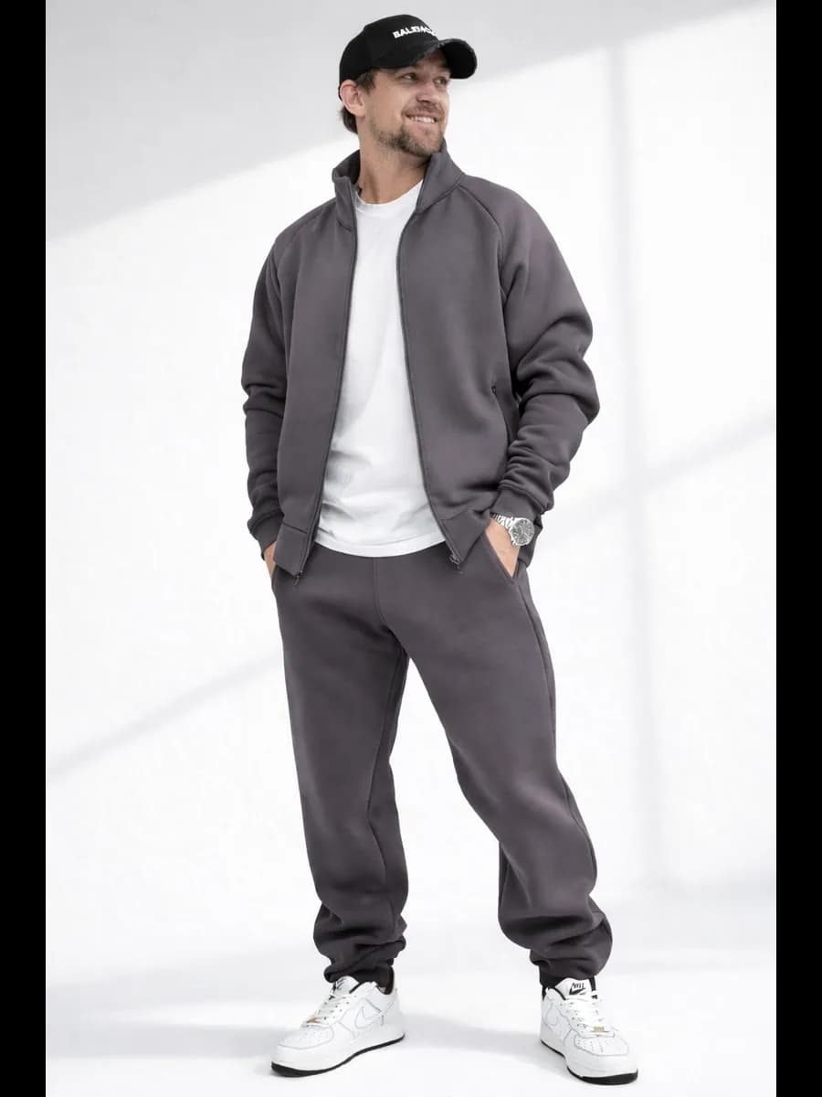 Спортивный костюм на молнии теплый осенний зимний с начесом