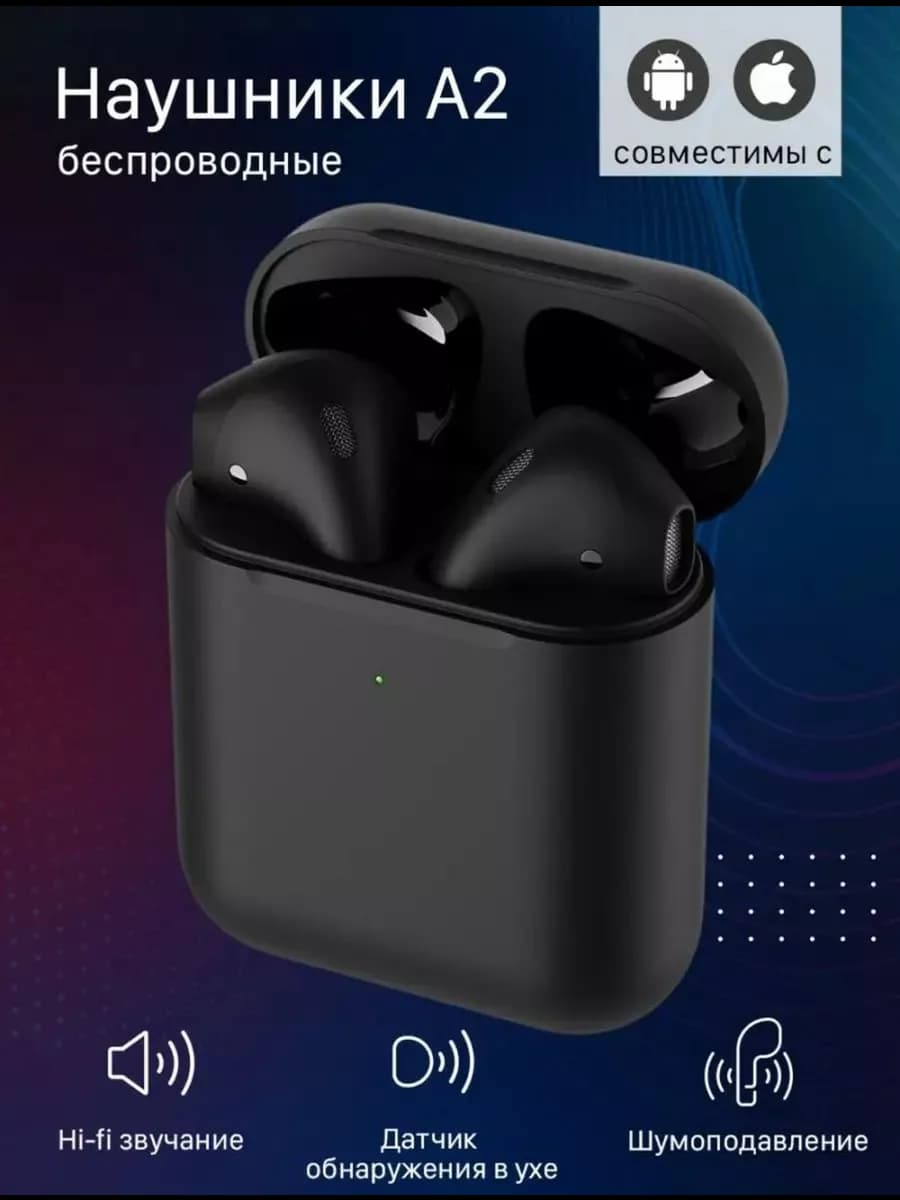 Наушники беспроводные с микрофоном и блютуз