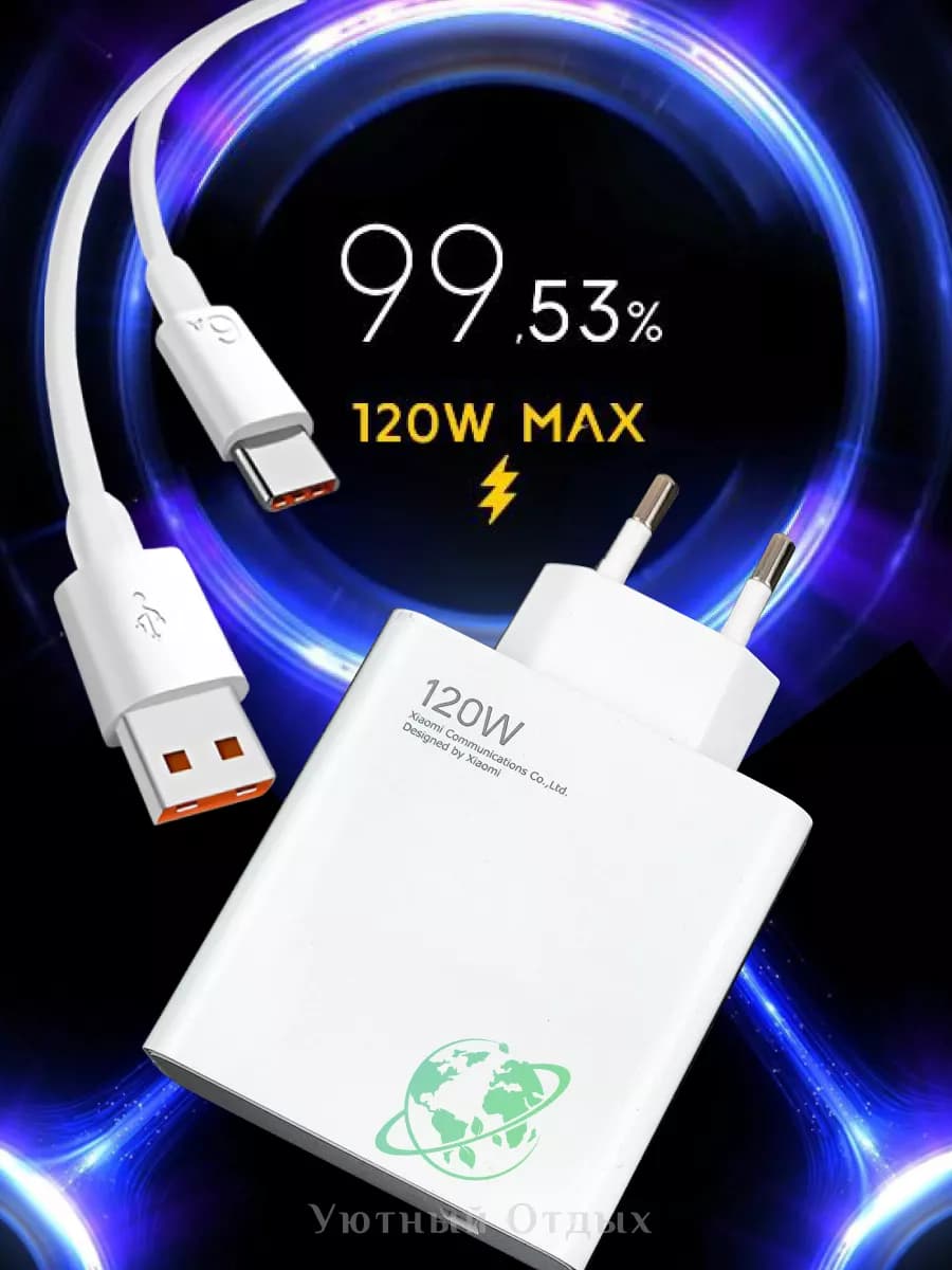 Быстрая type-c зарядка 120w для телефона Xiaomi, Shark, Poco