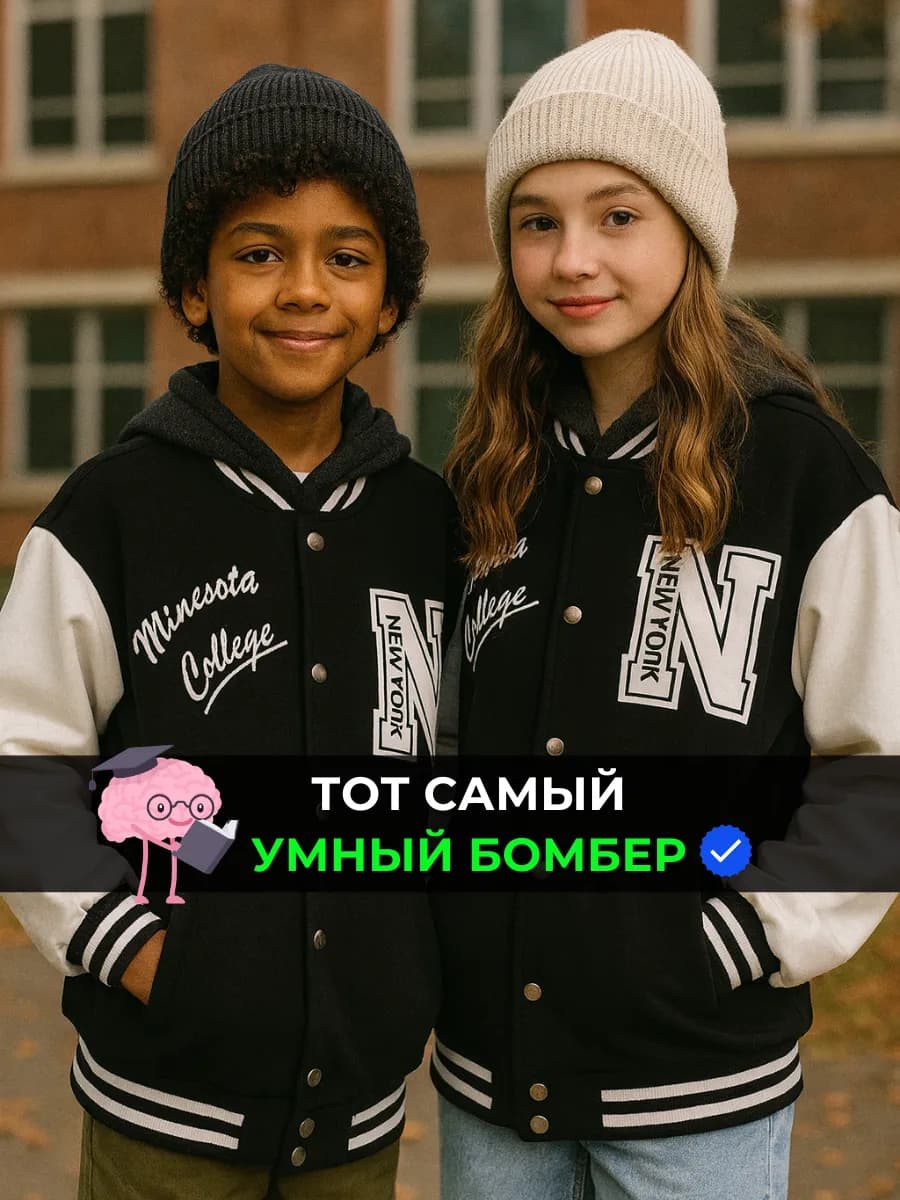 Бомбер подростковый школьный оверсайз