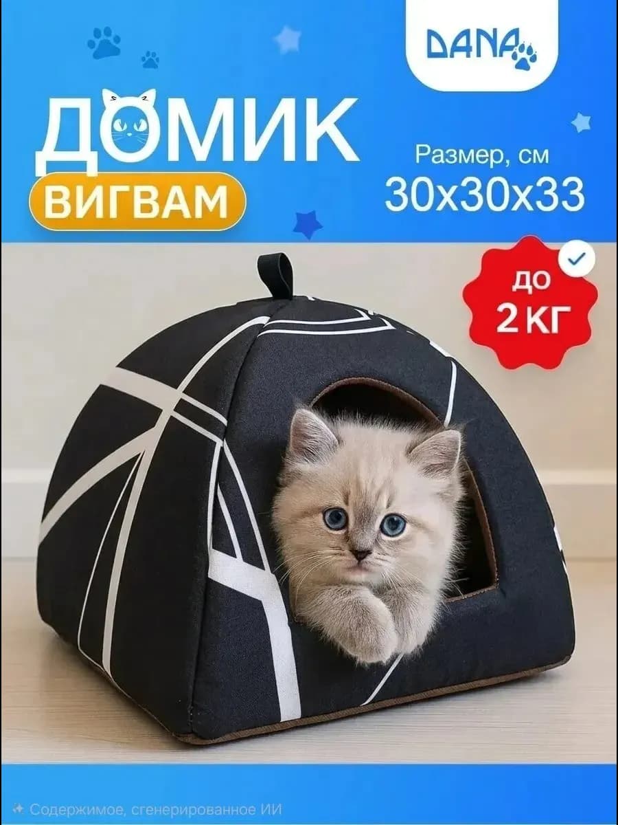 Домик для кошек и собак мелких пород