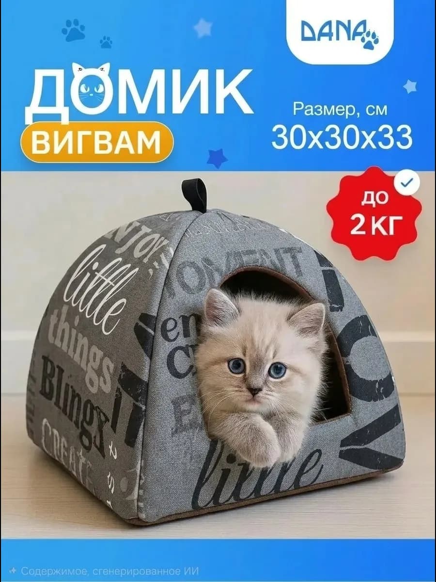 Домик для кошек и собак мелких пород