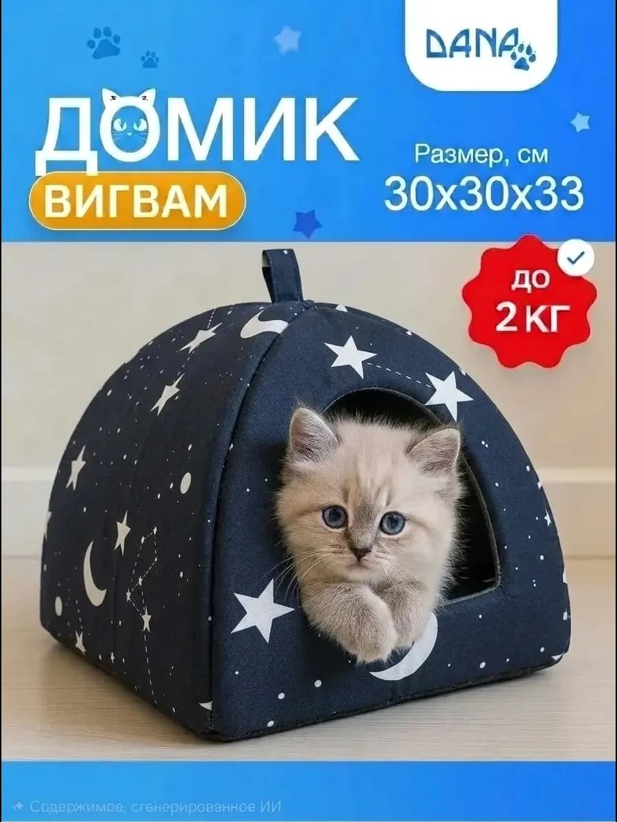 Домик для кошек и собак мелких пород