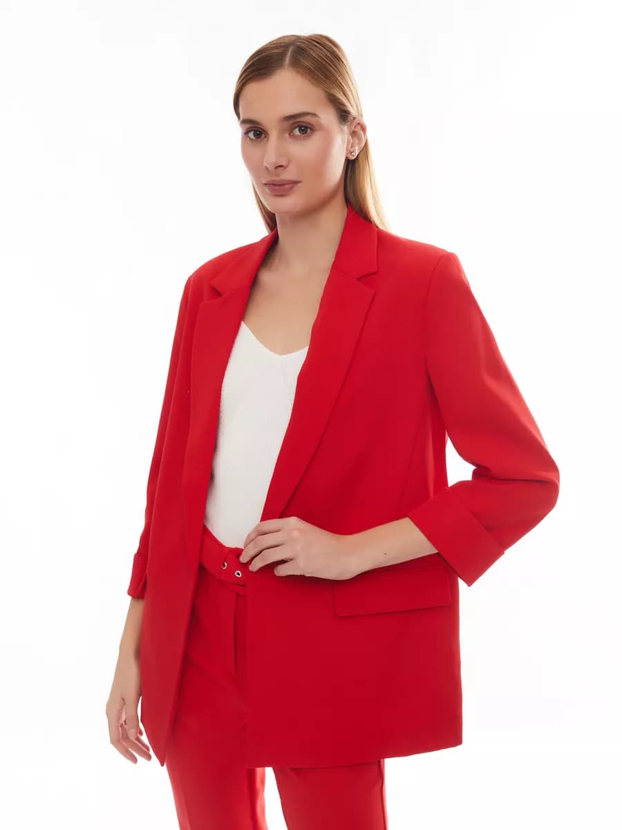 Женский однобортный жакет без застёжки