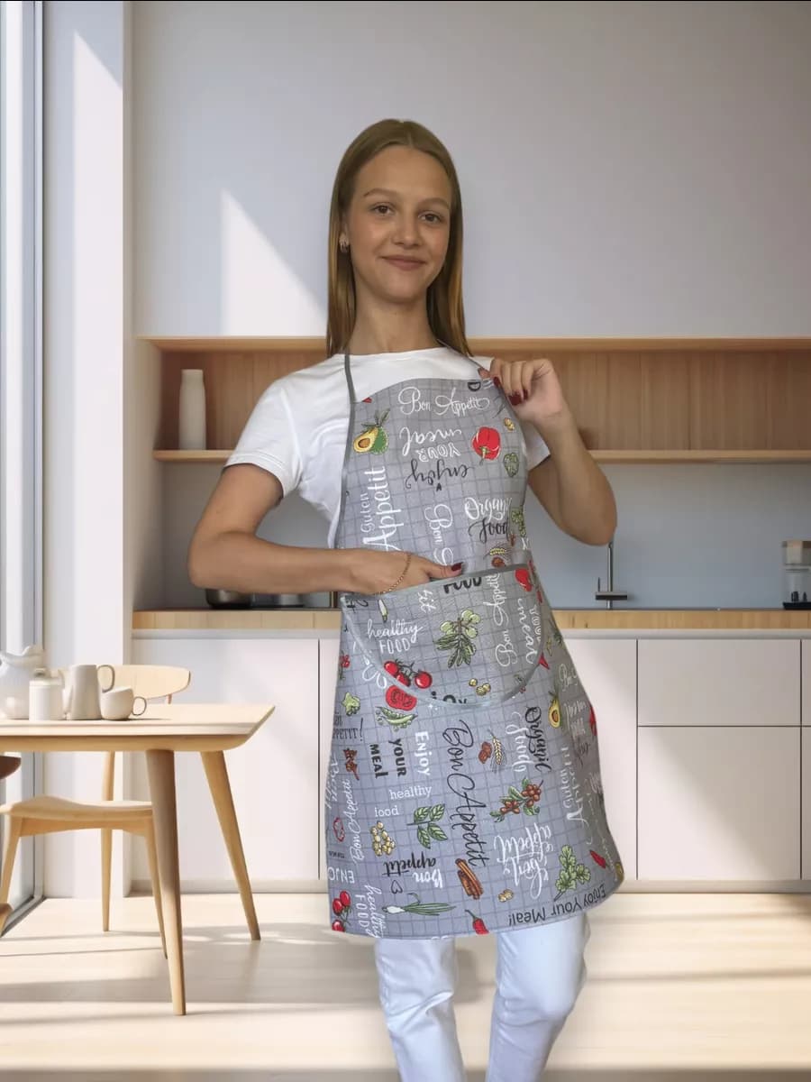 Фартук кухонный с карманом