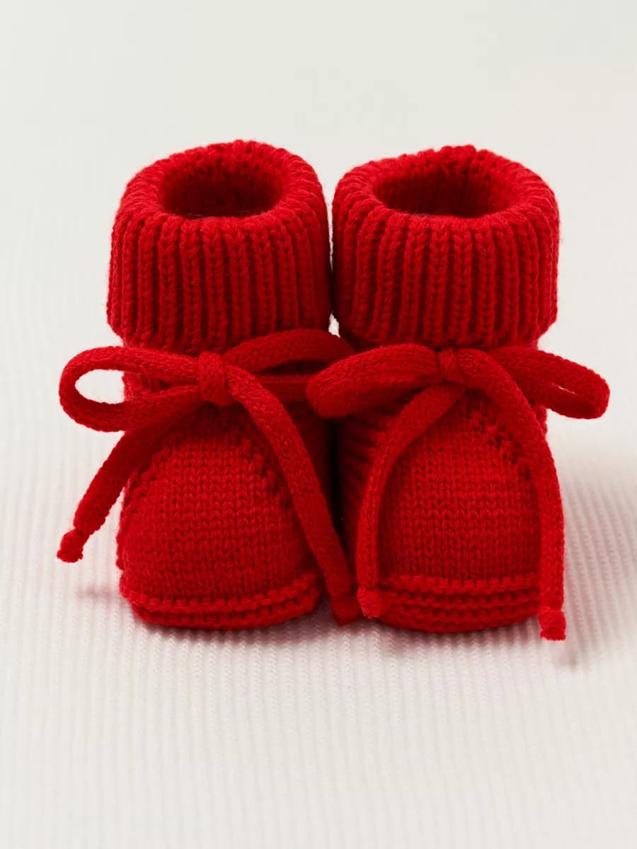 Пинетки для новорожденных вязаные