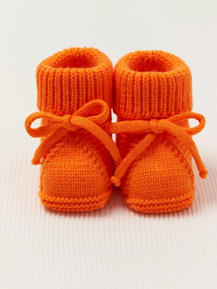 Пинетки для новорожденных вязаные