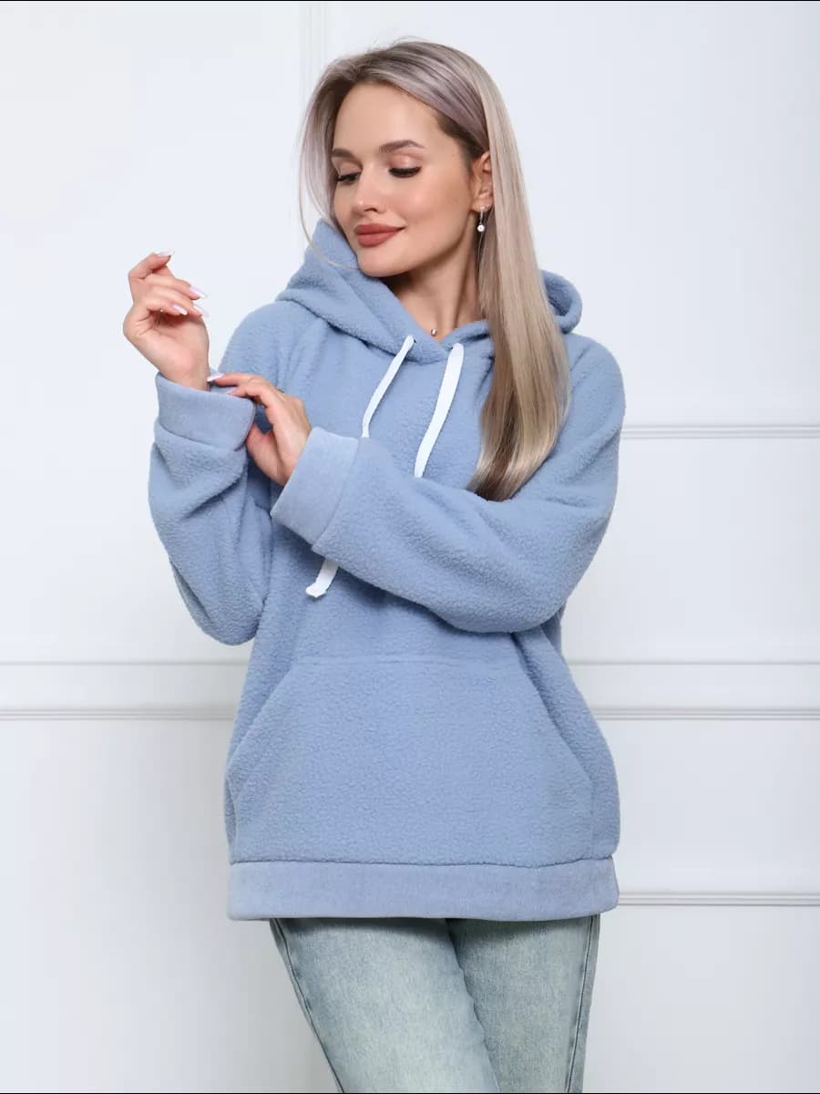 Худи оверсайз с начесом с капюшоном