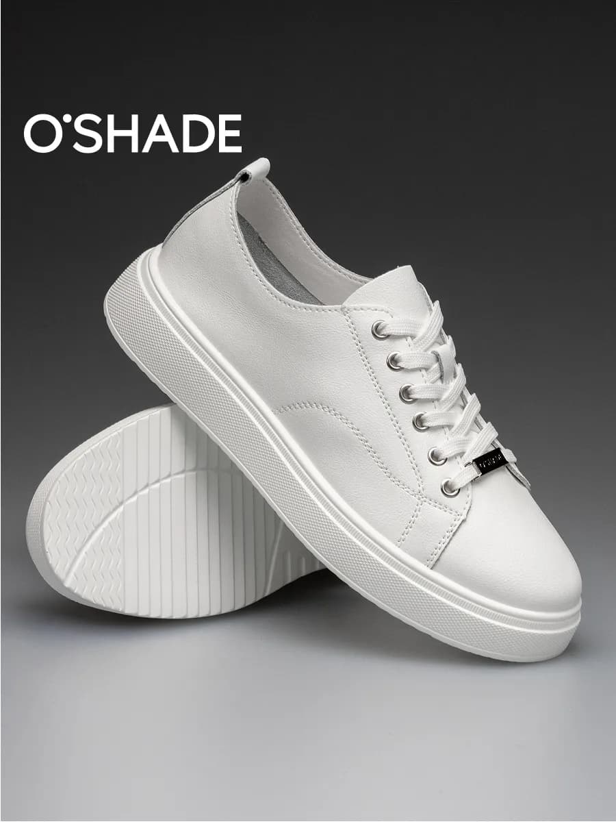 Кеды женские белые натуральная кожа