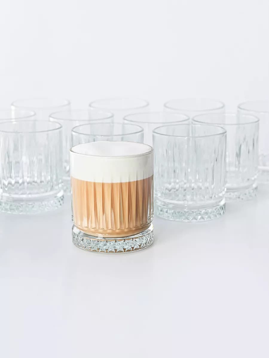 12 шт Стаканы для сока и виски набор стеклянные подарочные